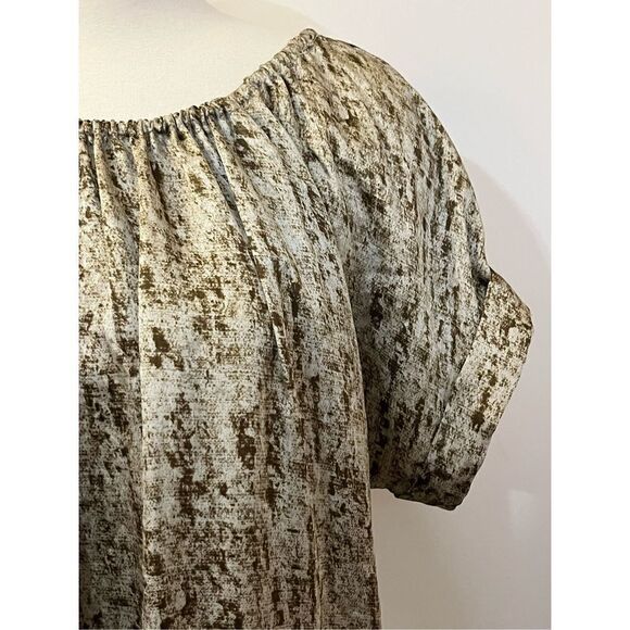 Michael Michael Kors Short Sleeve Satiny Printed Shift Dress XL - Picture 2 of 5